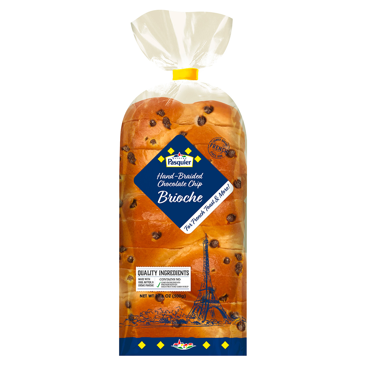 Hand-braided Brioche - chocolate chips